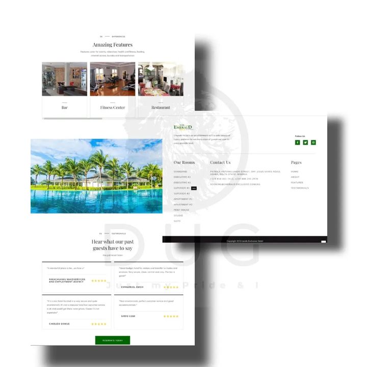 Graphics of hotel website