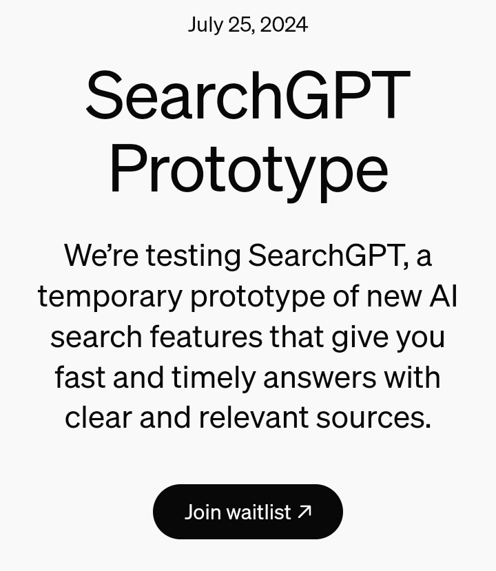 SearchGPT prototype